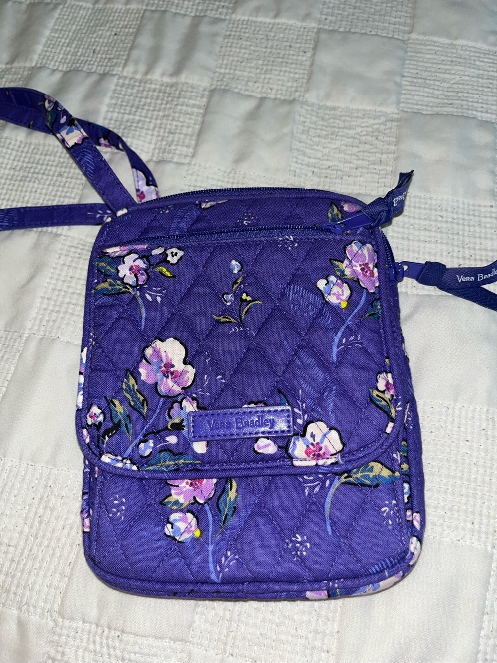 Vera Bradley Purple Floral Quilted Mini Crossbody